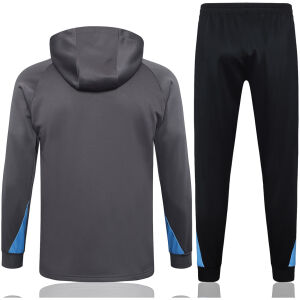 Mens Tottenham Hotspur Hoodie Sweatshirt + Pants Training Suit Dark Grey 2024/25