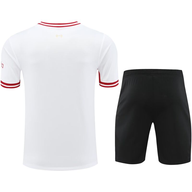 Mens Liverpool Short Training Suit White 2024/25
