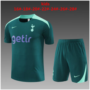 Kids Tottenham Hotspur Short Training Suit Green 2024/25
