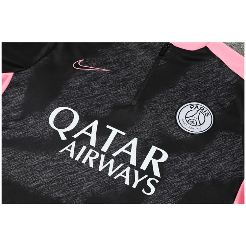 Mens PSG Training Suit Black – Pink 2024/25