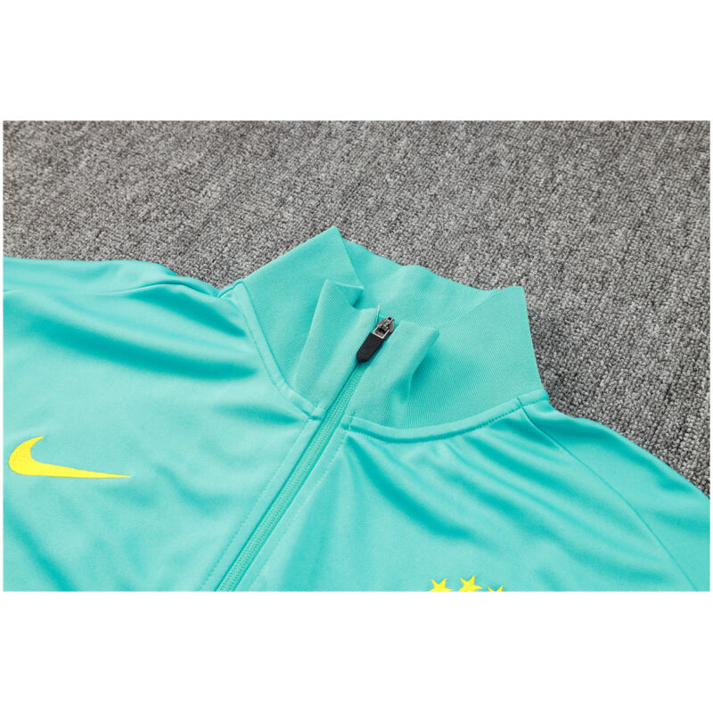 Mens Brazil Jacket + Pants Training Suit Green 2024