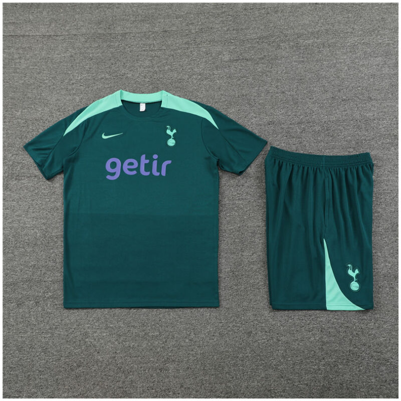 Kids Tottenham Hotspur Short Training Suit Green 2024/25