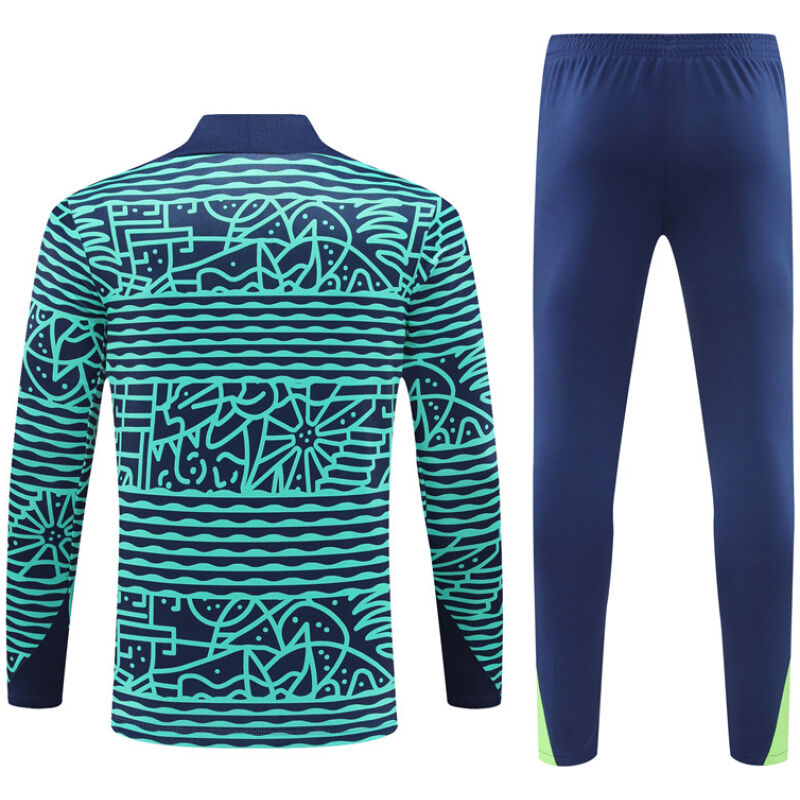 Mens Brazil Training Suit Blue 2024