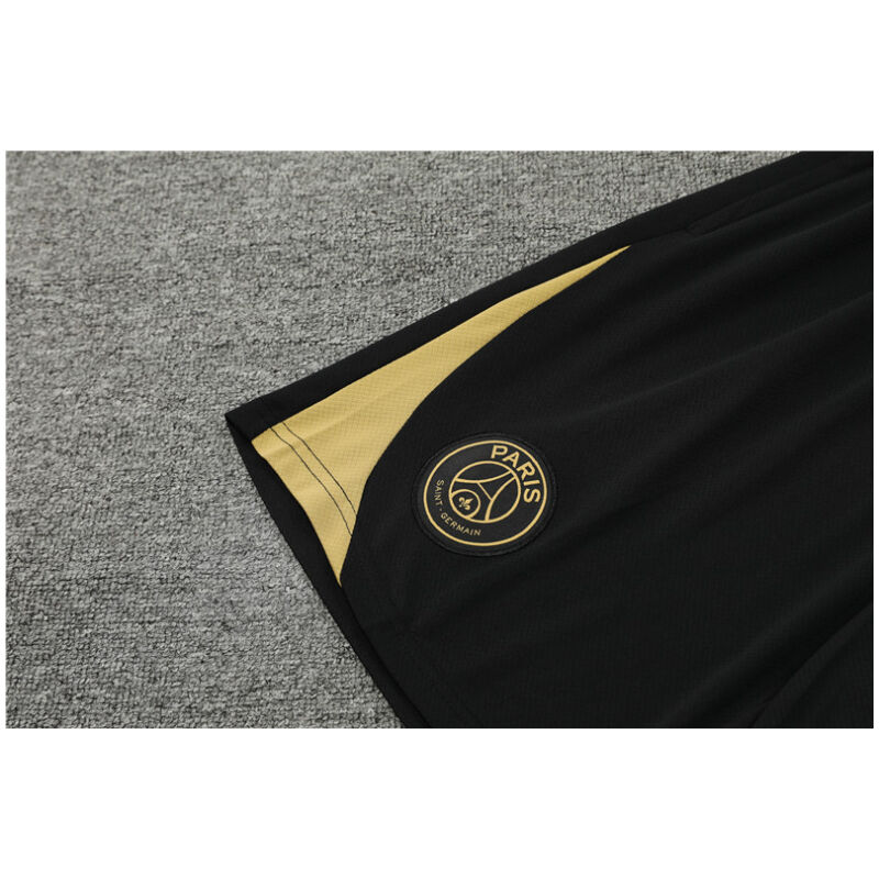 Mens PSG Short Training Suit Black – Gold 2024/25
