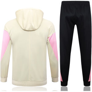 Mens PSG x Jordan Hoodie Jacket + Pants Training Suit Apricot 2024/25