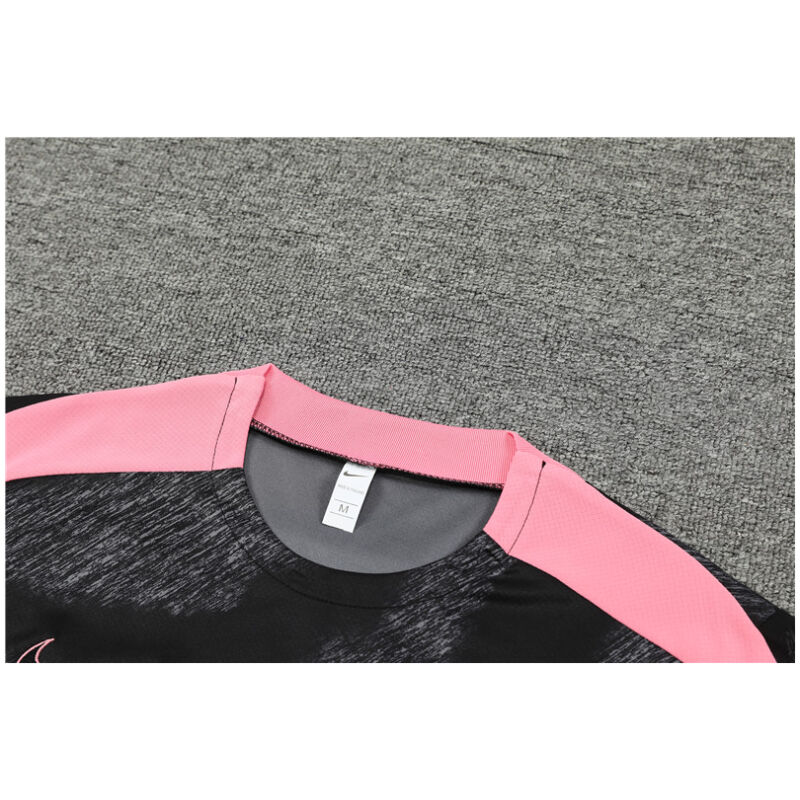 Mens PSG Short Training Suit Black – Pink 2024/25