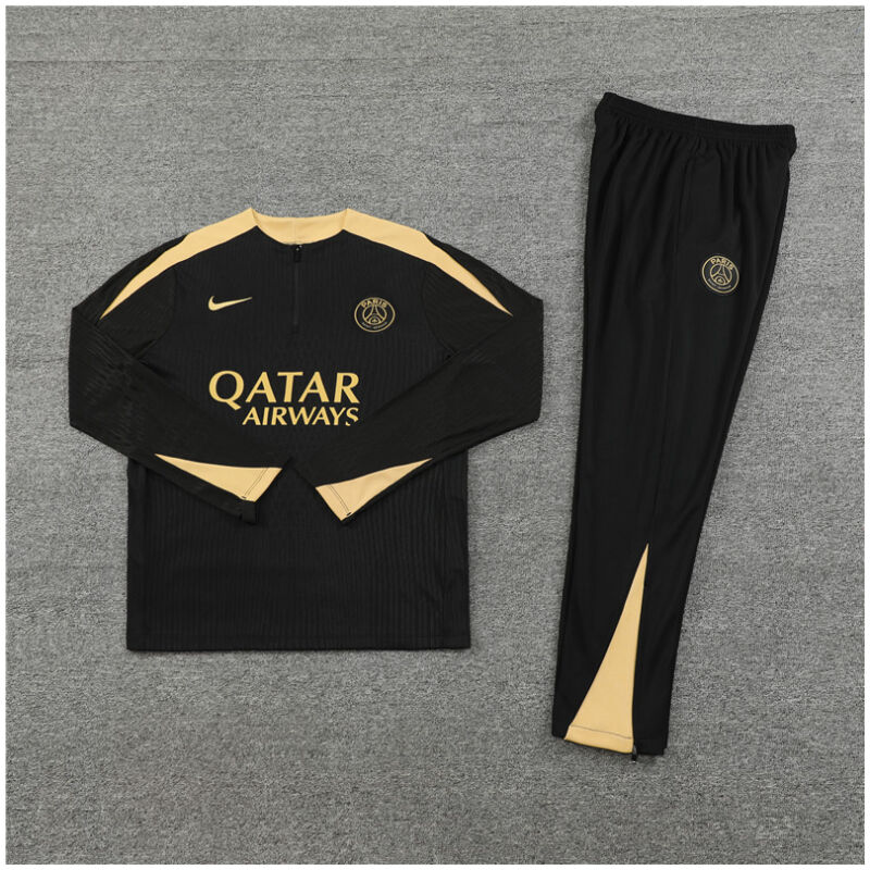 Mens PSG Training Suit Black – Gold 2024/25