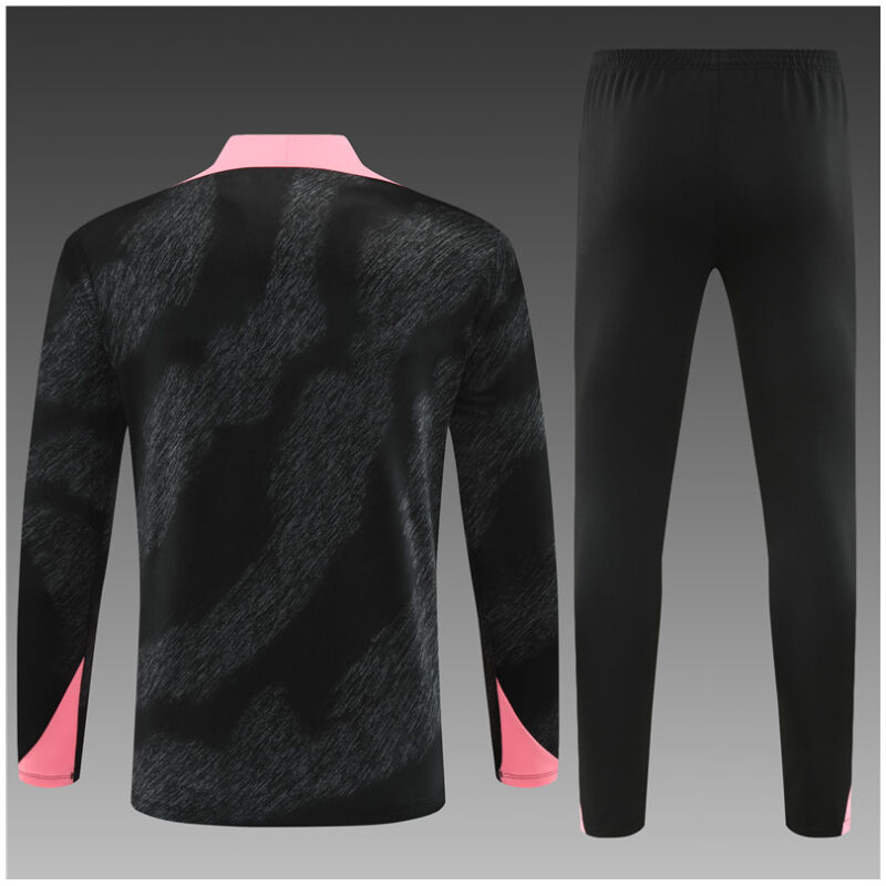 Kids PSG Training Suit Black – Pink 2024/25