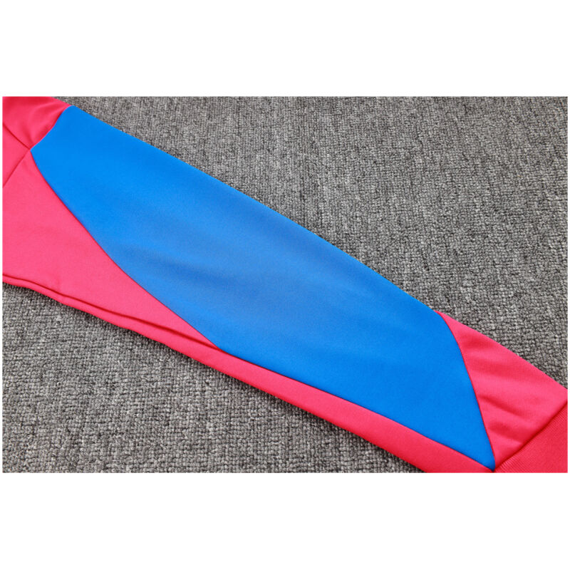 Mens Barcelona Hoodie Jacket + Pants Training Suit Red 2024/25