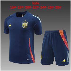 Kids Spain Short Training Suit Royal 2024