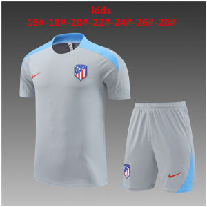 Kids Atletico Madrid Short Training Suit Grey 2024/25