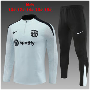 Kids Barcelona Training Suit Light Blue 2024/25