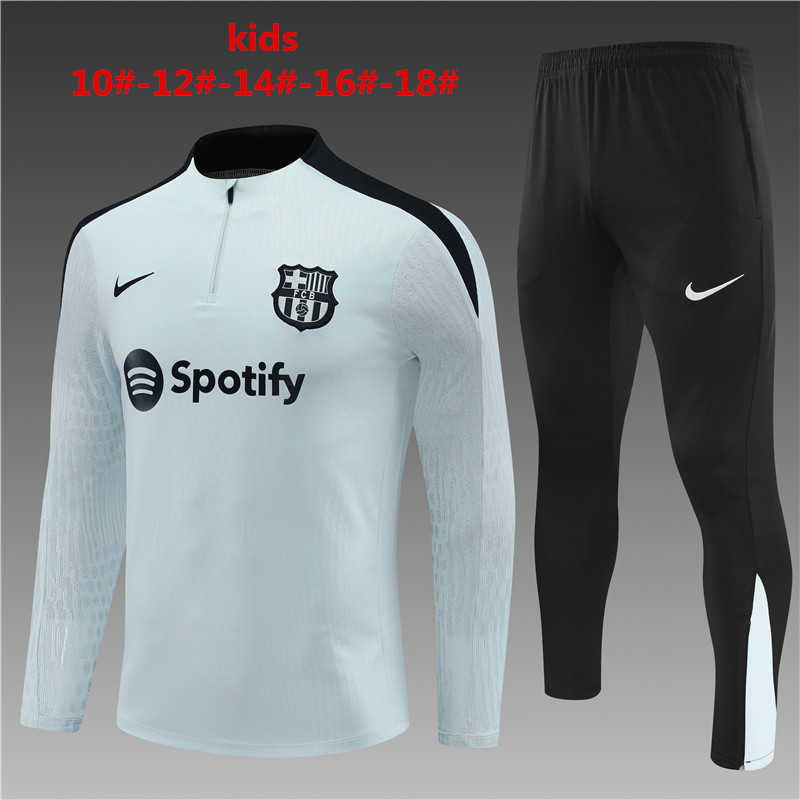 Kids Barcelona Training Suit Light Blue 2024/25