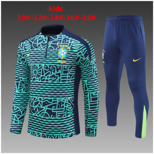 Kids Brazil Training Suit Blue 2024