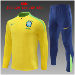 Kids Brazil Training Suit Yellow 2024