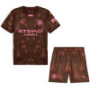 Kids Manchester City Goalkeeper Coffee Jersey 2024/25