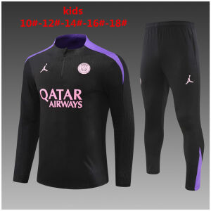 Kids PSG x Jordan Training Suit Black 2024/25