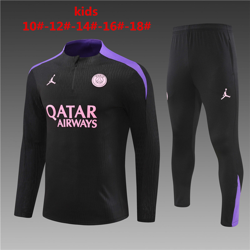 Kids PSG x Jordan Training Suit Black 2024/25