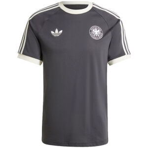 Mens Adidas Originals Germany Jersey 3 Stripes Pure Cotton Black Shirt 2024 – Match