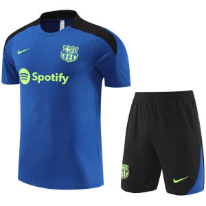 Mens Barcelona Short Training Suit Blue 2024/25
