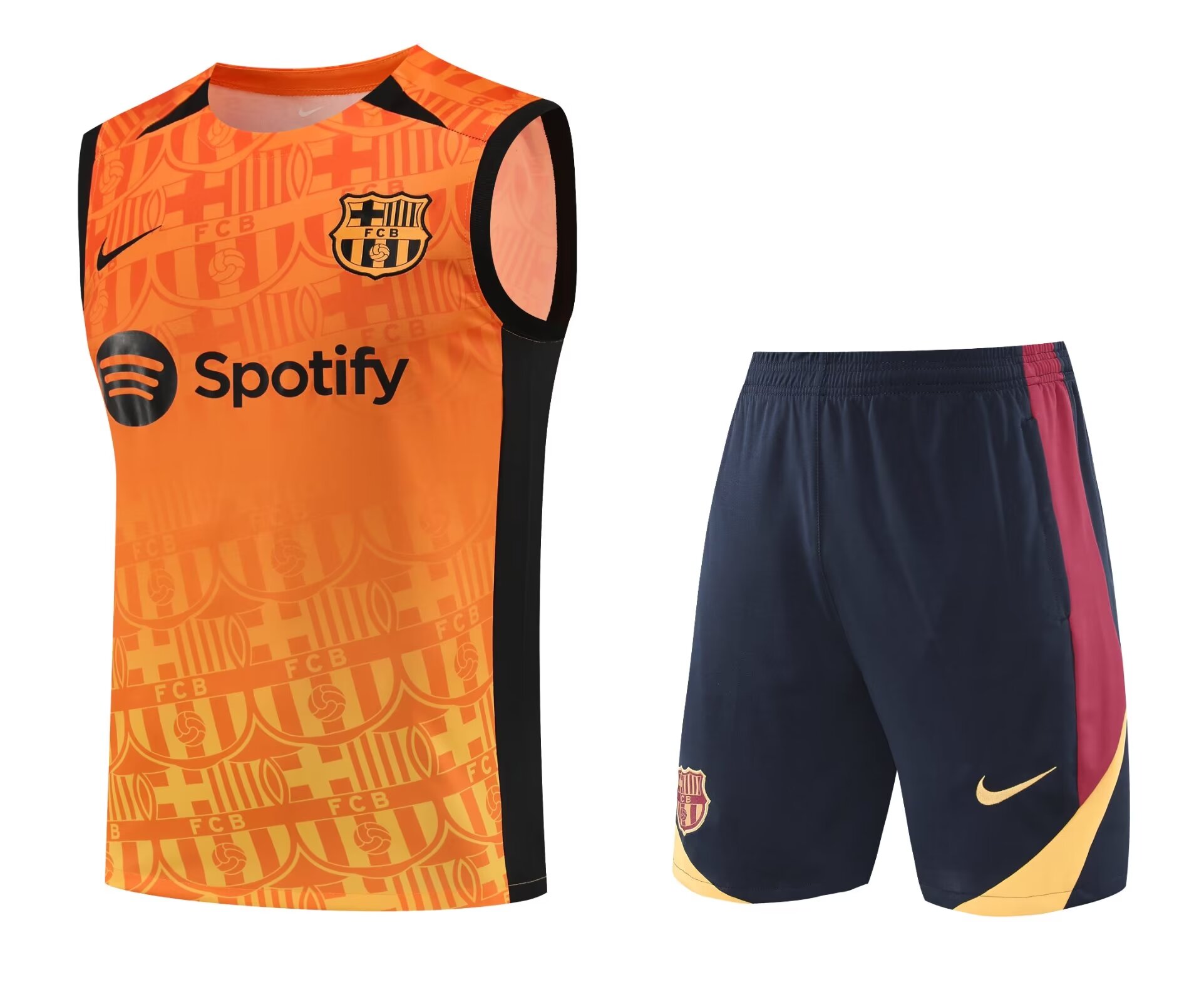 Mens Barcelona Singlet Suit Orange 2024/25