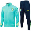 Mens Brazil Jacket + Pants Training Suit Green 2024