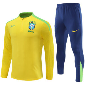 Mens Brazil Training Suit Yellow 2024