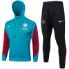 Mens PSG Hoodie Jacket + Pants Training Suit Blue-ish Green 2024/25