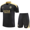 Mens PSG Short Training Suit Black - Gold 2024/25