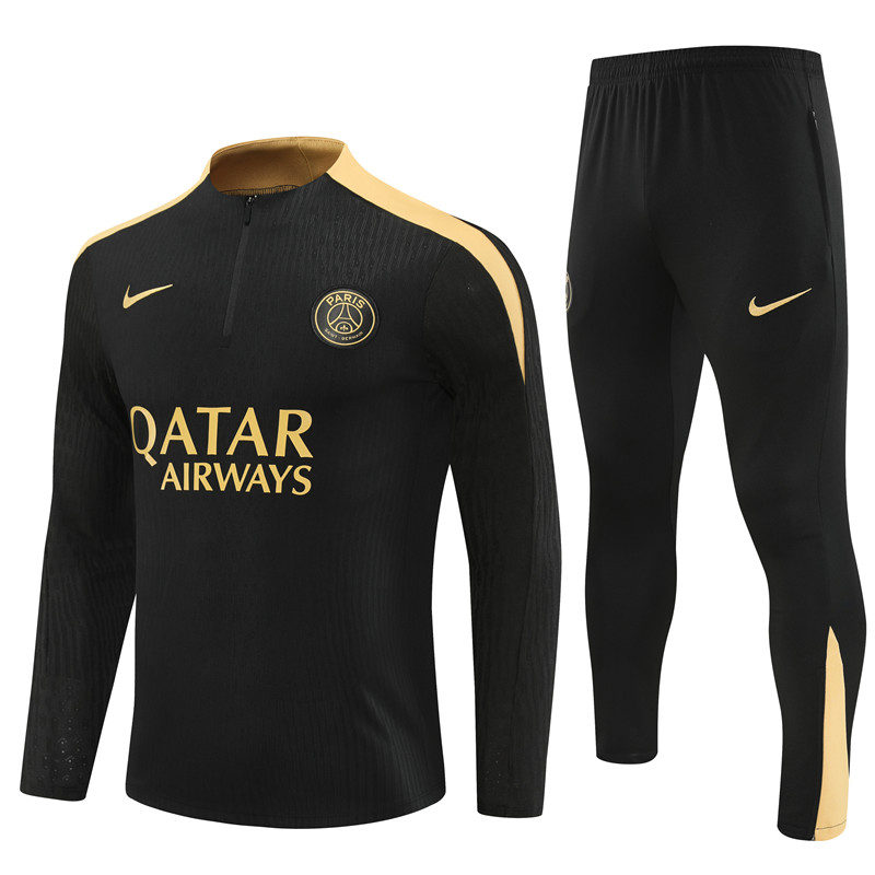 Mens PSG Training Suit Black – Gold 2024/25