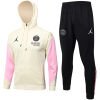 Mens PSG x Jordan Hoodie Jacket + Pants Training Suit Apricot 2024/25