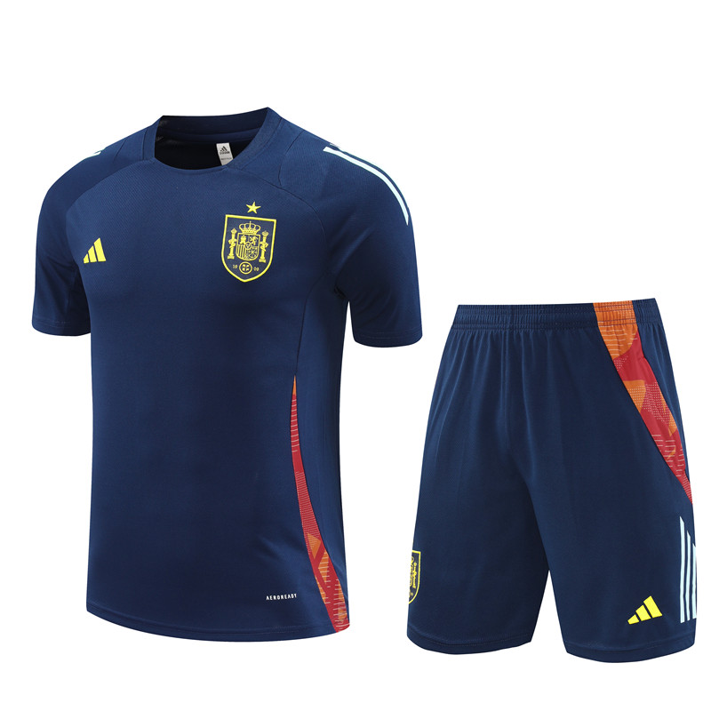 Männer Spanien Kurzer Trainingsanzug Royal 2024