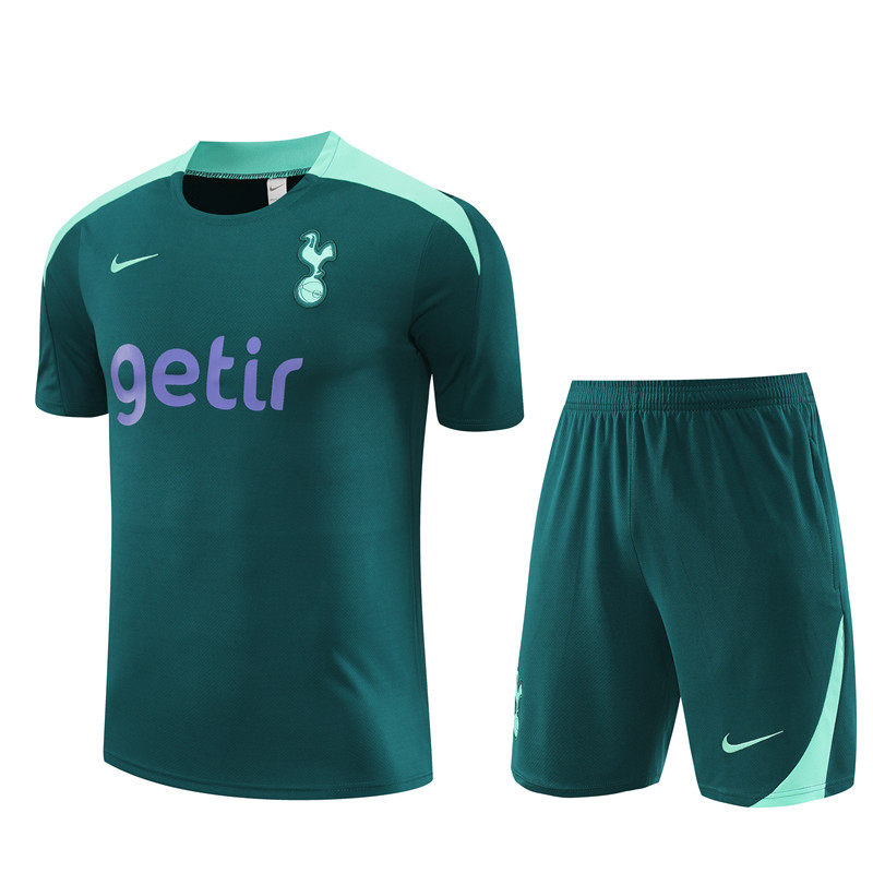 Mens Tottenham Hotspur Short Training Suit Green 2024/25