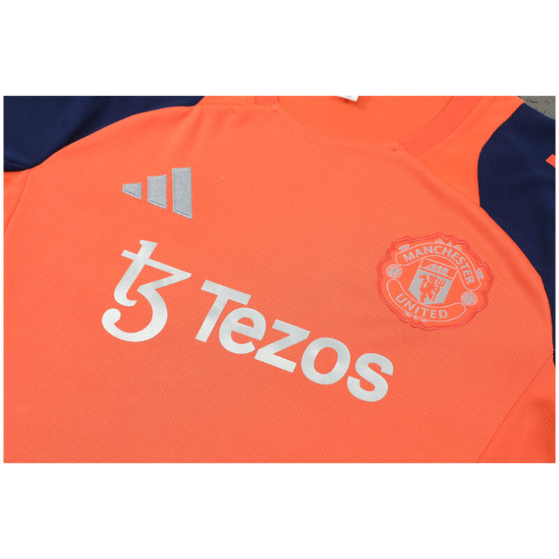 Mens Manchester United Short Training Suit Orange 2024/25