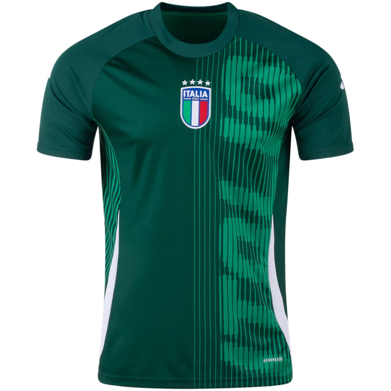 Mens Italy Pre-Match Short Training Jersey Green 2024