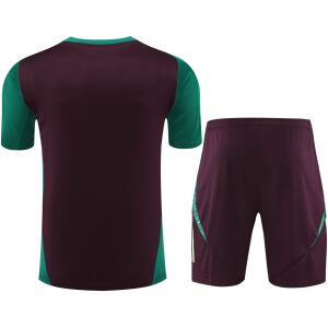 Mens Mexico Short Training Suit Burgundy 2024