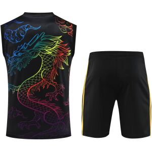 Mens Real Madrid Singlet Suit Black Dragon 2024/25