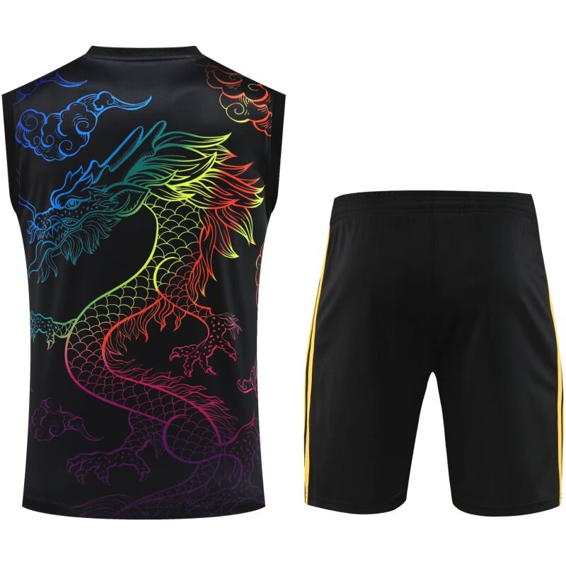 Mens Real Madrid Singlet Suit Black Dragon 2024/25