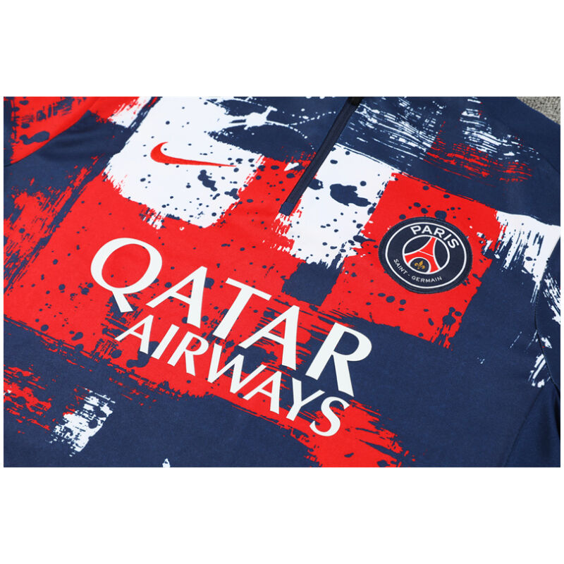 Mens PSG Training Suit Red – Blue 2024/25