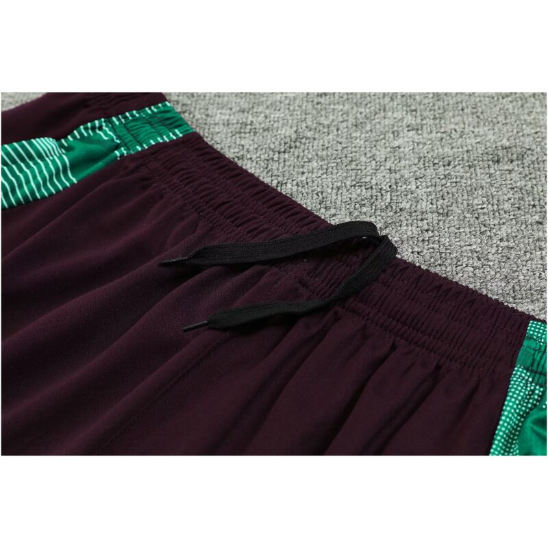 Mens Mexico Short Training Suit Burgundy 2024