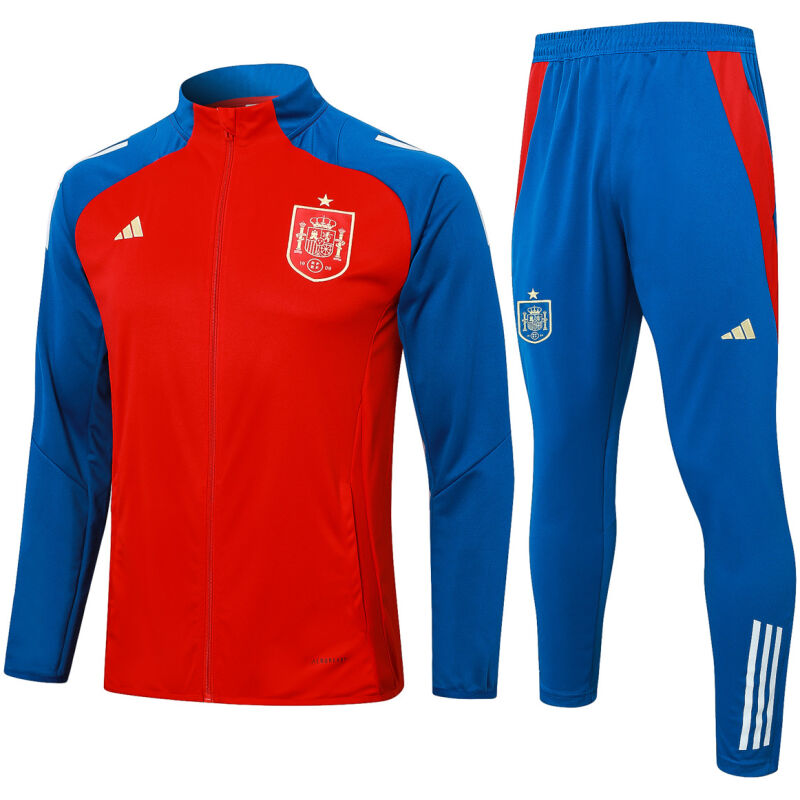 Mens Spain Jacket + Pants Training Suit Red 2024