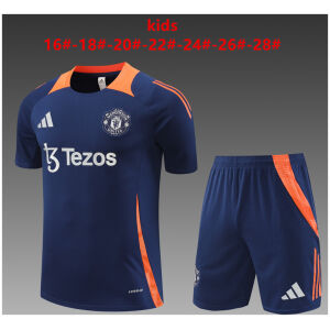 Kids Manchester United Short Training Suit Royal 2024/25