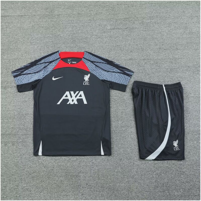 Mens Liverpool Short Training Suit Grey 2024/25