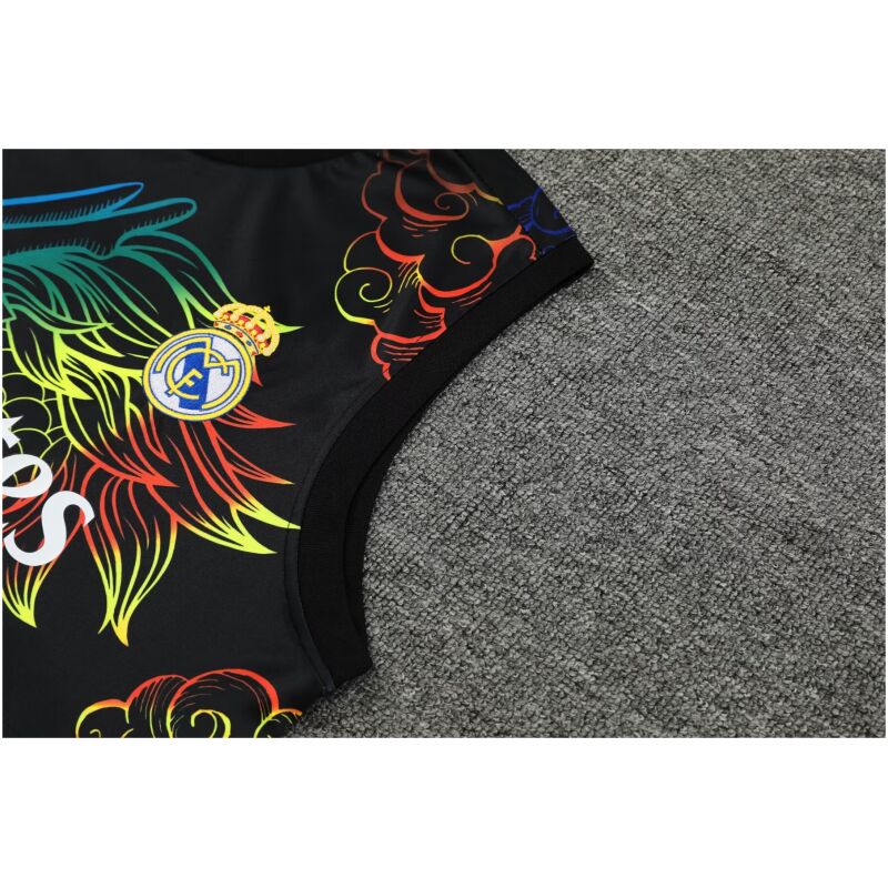 Mens Real Madrid Singlet Suit Black Dragon 2024/25