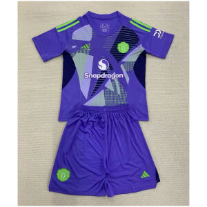 Kids Manchester United Goalkeeper Violet Jersey 2024/25