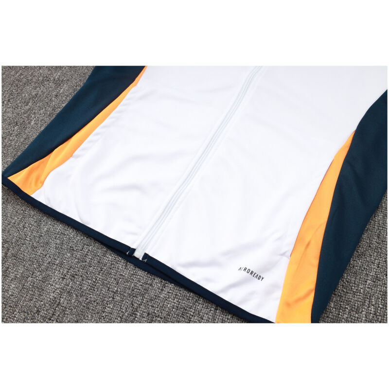 Mens Real Madrid Jacket + Pants Training Suit White 2024/25