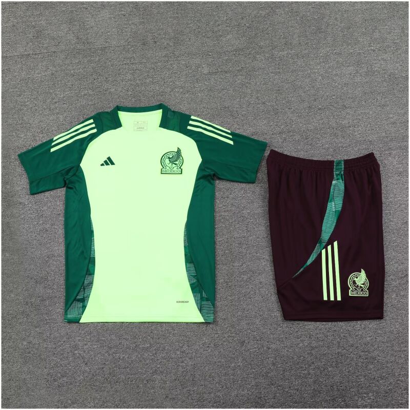 Mens Mexico Short Training Suit Yellow 2024