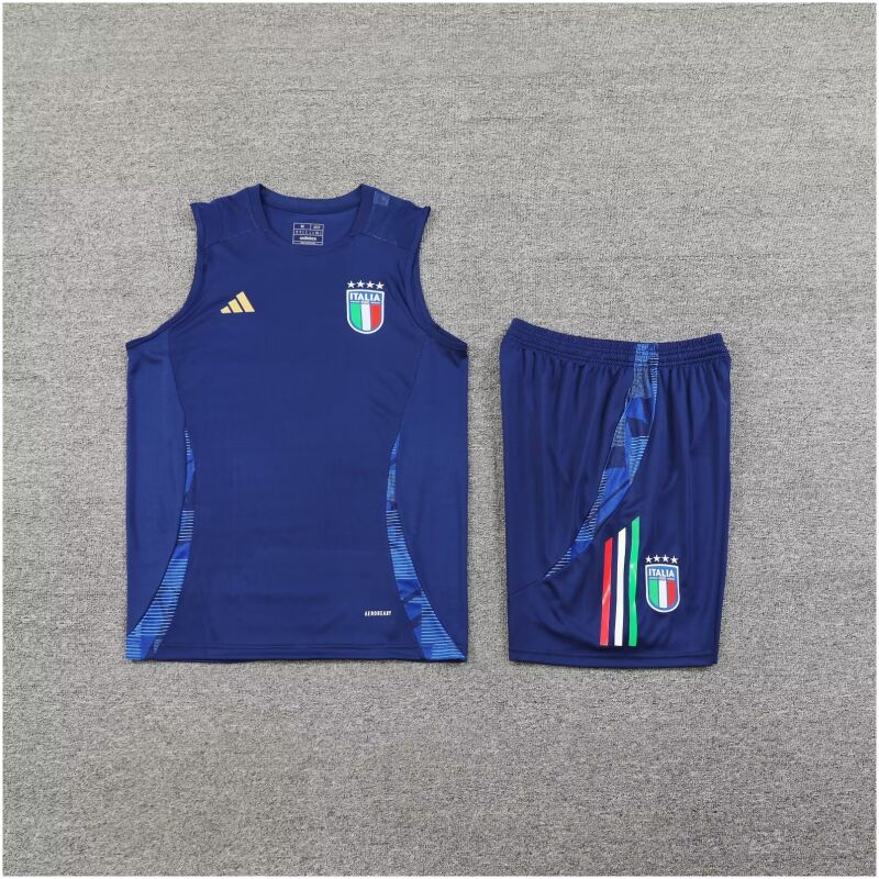 Mens Italy Short Training Suit Royal 2024