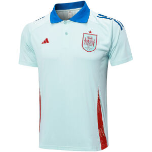 Mens Spain Polo Shirt Light Blue 2024