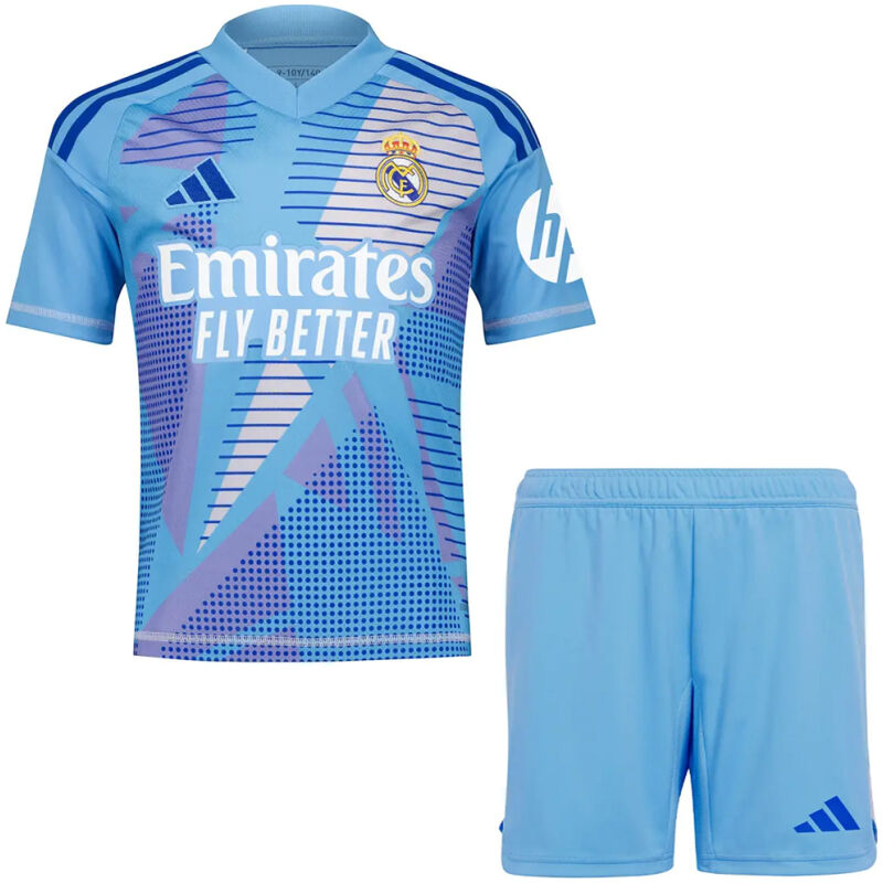 Kids Real Madrid Goalkeeper Blue Jersey 2024/25